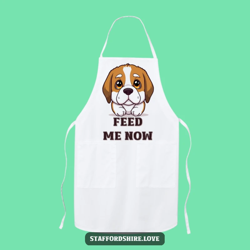Funny Soulful Eyes Apron - Heartwarming Saint Bernard Kitchen Gift