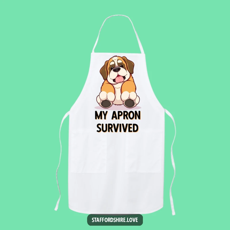 Funny Saint Bernard Trip Apron: Cook with Comedy