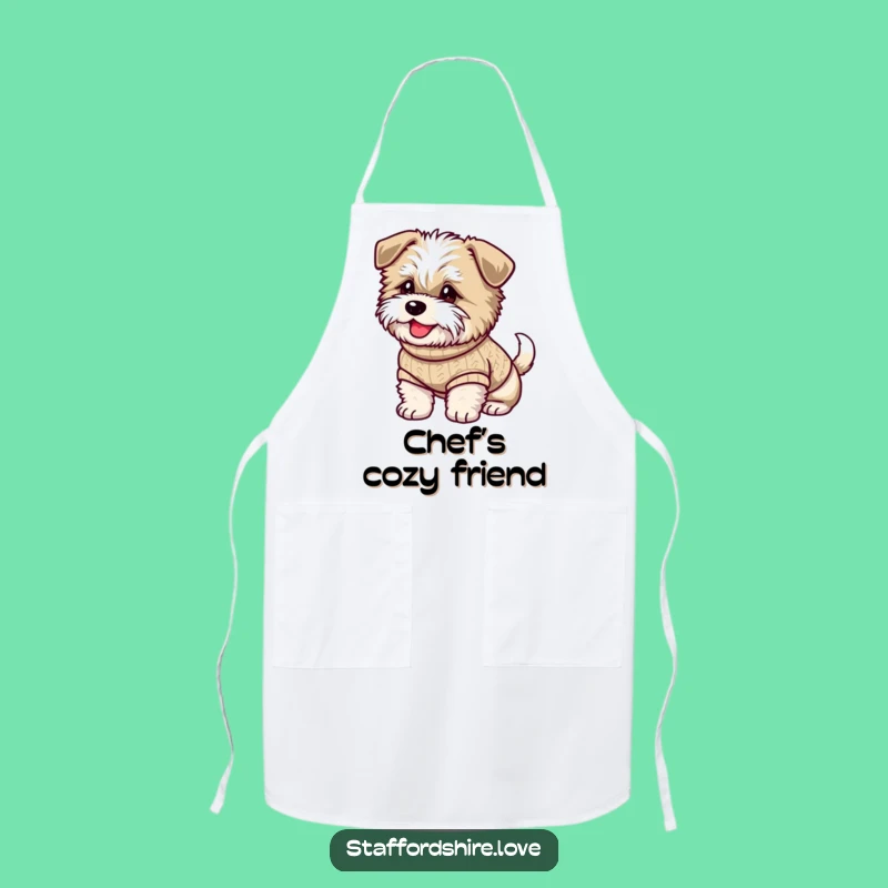 Funny Staffy Apron: Kitchen Sweater Style, Happy Cook Dog, a Fun Funny Gift