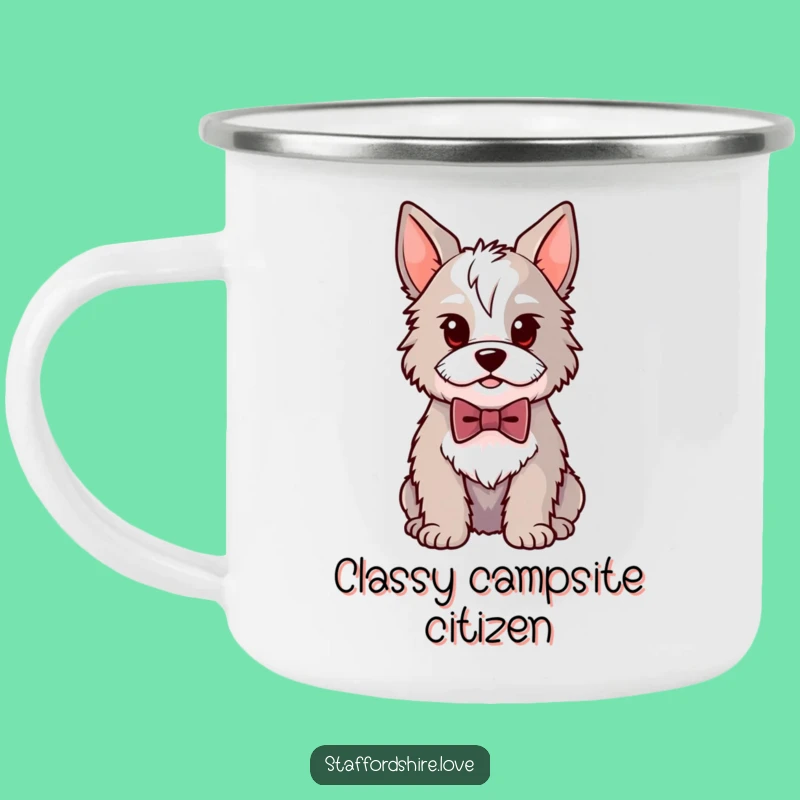 Adventure Funny Staffordshire Camping Mug - Outdoor Dog Gift