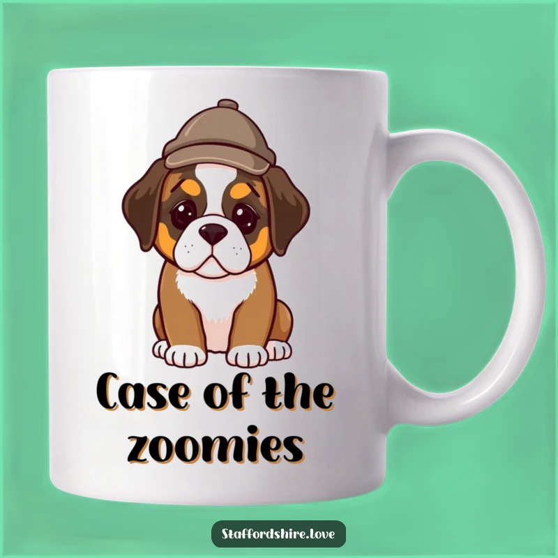 Funny Detective Puppy Mug - Adorable Saint Bernard's Hilarious Mystery Gift