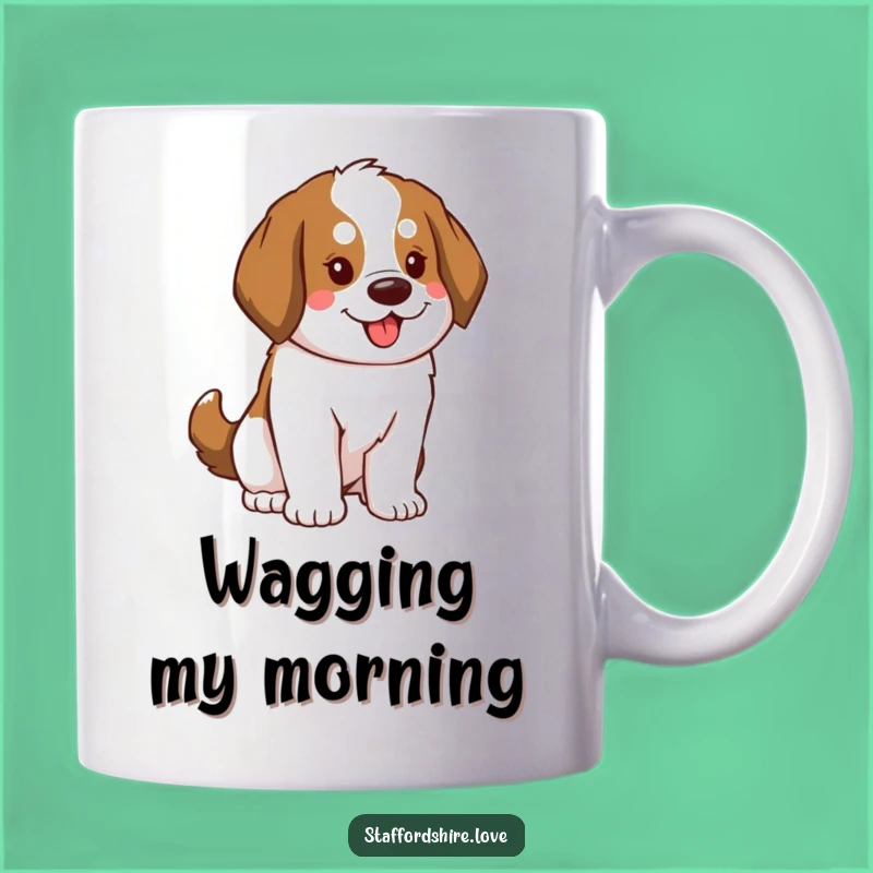 Funny Saint Bernard Mug: Wagging Tail Energy, Perfect Funny Gift for Enthusiasts