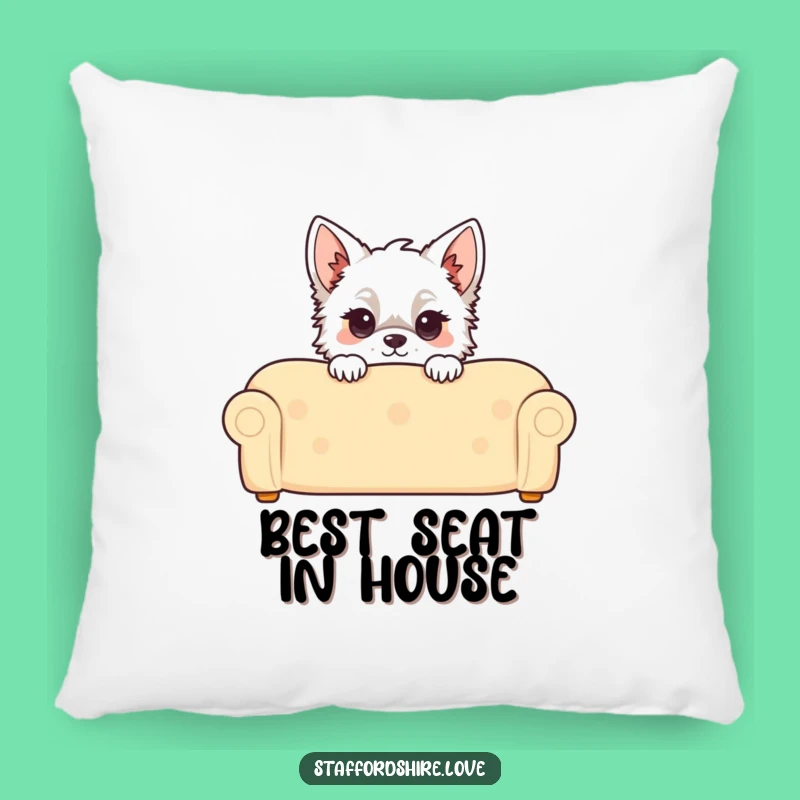 Funny Kawaii Staffordshire Pillow: Cozy Comfort with a Peeking Pup