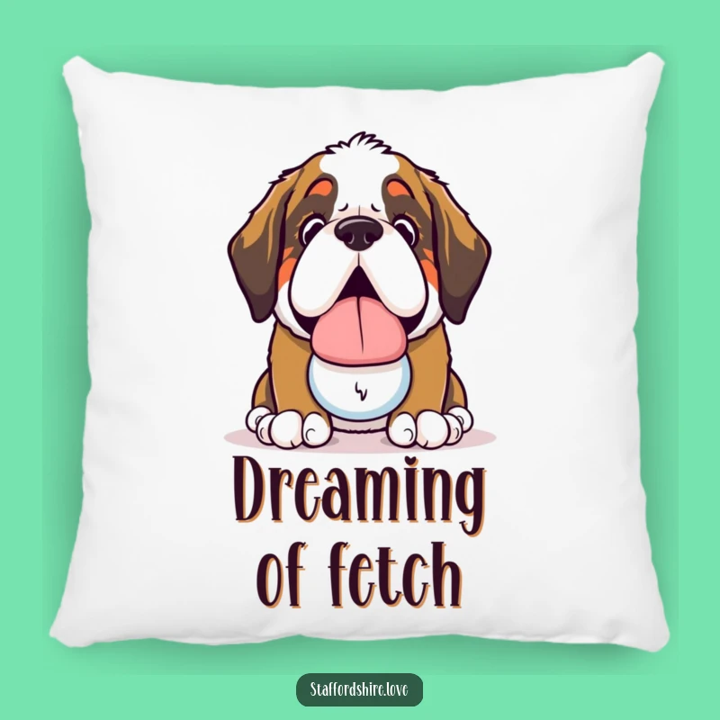 Funny Saint Bernard Slobbery Toy Pillow: Snuggle with a Slobbery Friend!