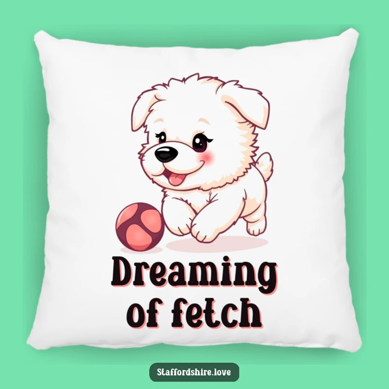 Funny Staffy Puppy Pillow, Cozy Dog Decor Cushion, Adorable Playful Gift