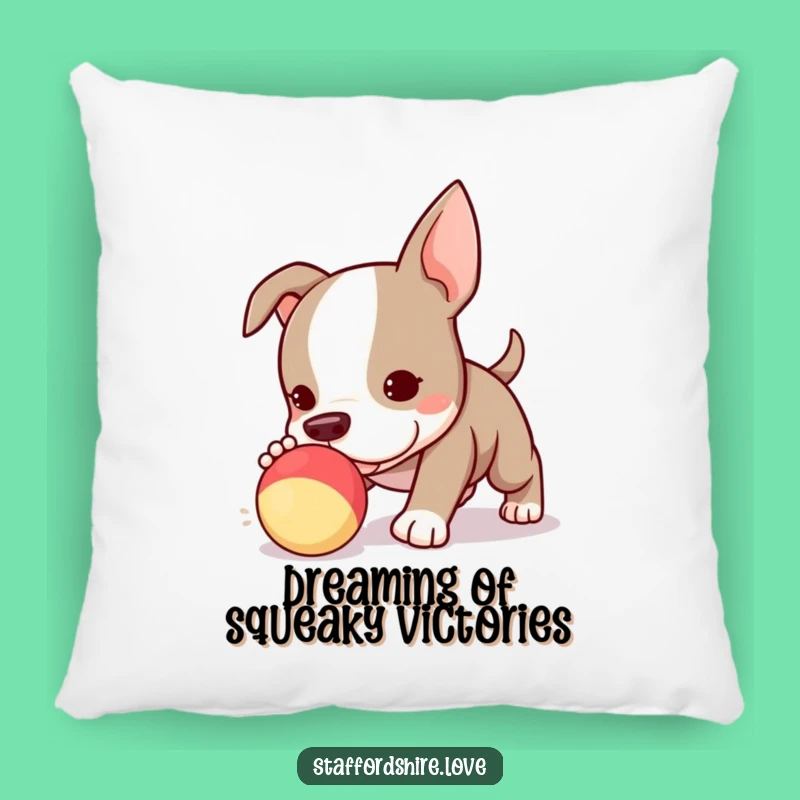 Funny Kawaii Staffie Puppy Pillow - Cozy Toy Lover Cushion, Perfect Funny Gift!