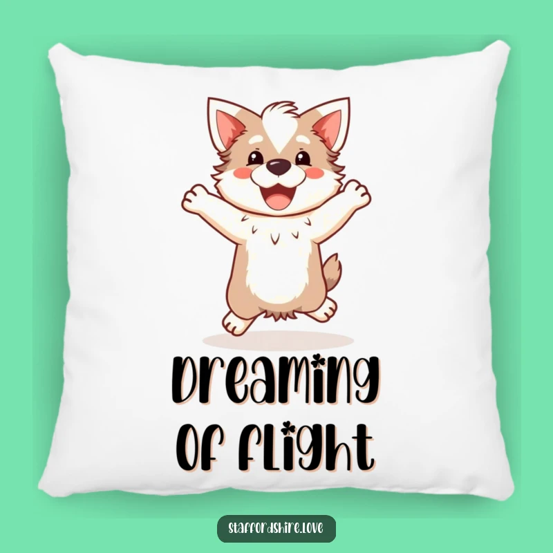 Funny Kawaii Staffordshire Pillow: Cozy Comfort with Happy Jumps