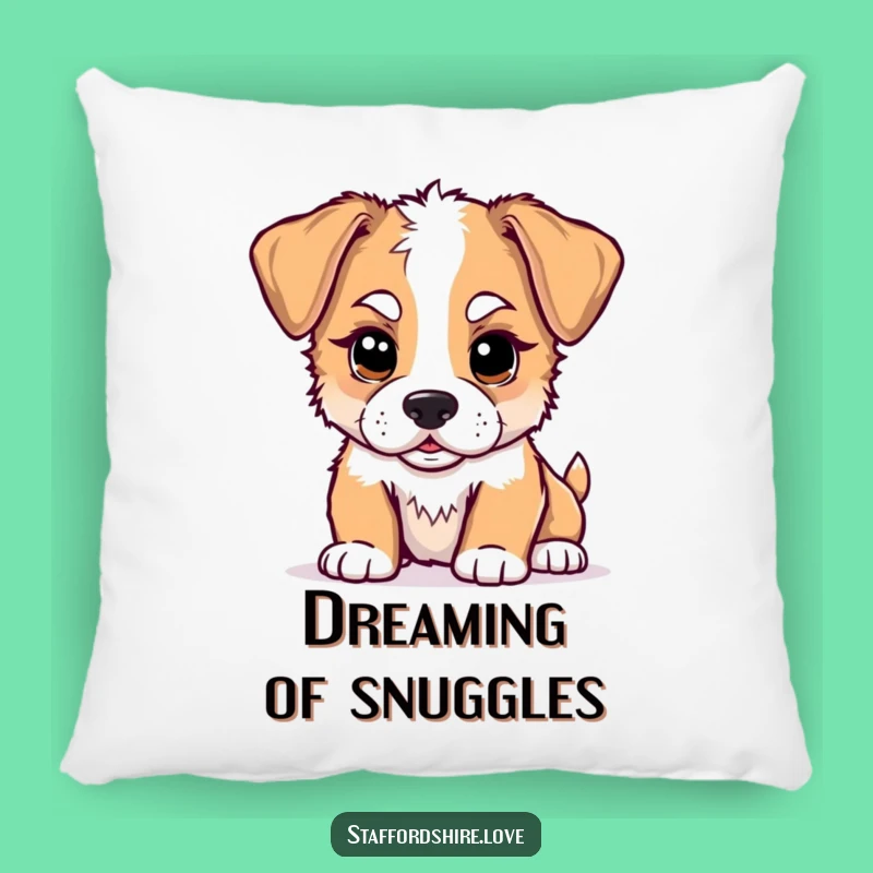 Funny Kawaii Staffy Puppy Nudge Pillow: Comfy and Hilarious Dog Accent