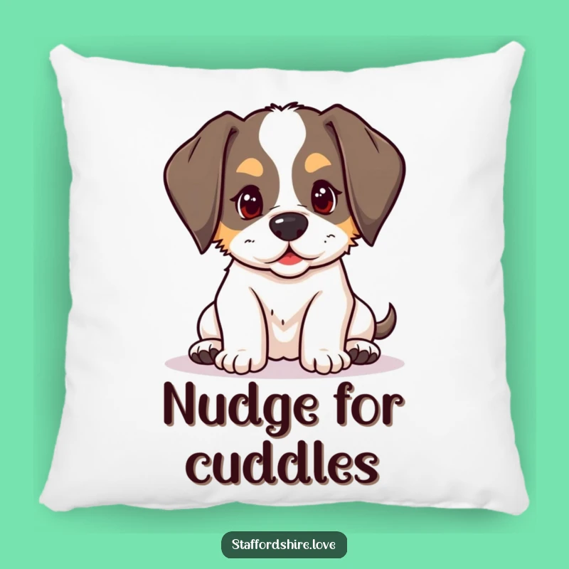 Funny Nudging Puppy Pillow: Kawaii Staffy Cushion for Playful Comfort