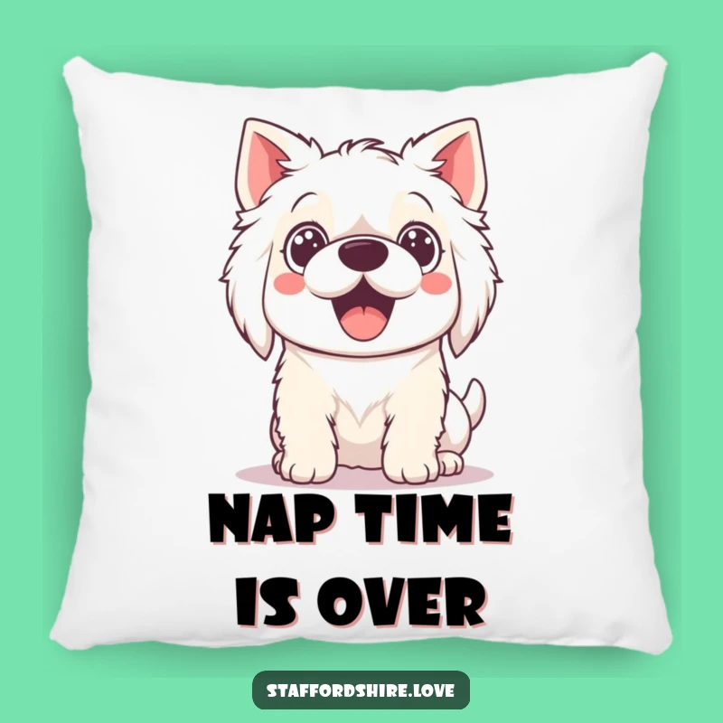 Funny Kawaii Staffordshire Pillow - Cozy Playful Pup, Comfy Funny Gift Cushion