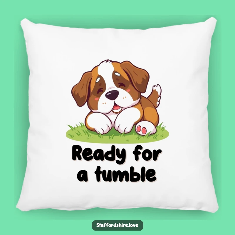 Funny Saint Bernard Roll Pillow: Snuggle with a Clumsy Canine!