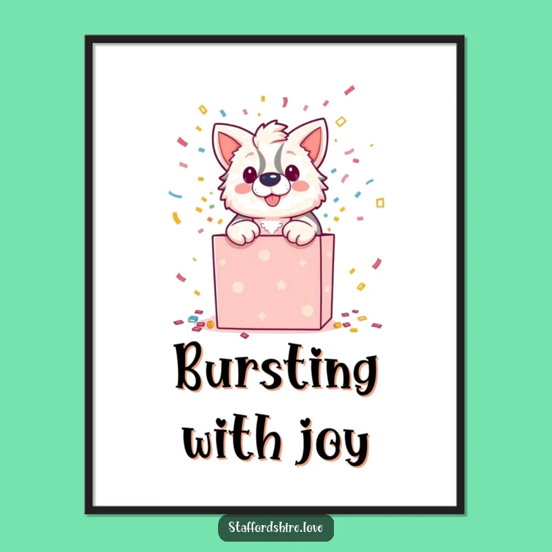 Funny Staffordshire Gift Box Digital Art: Hilarious Instant Download for Staffordshire Fans!