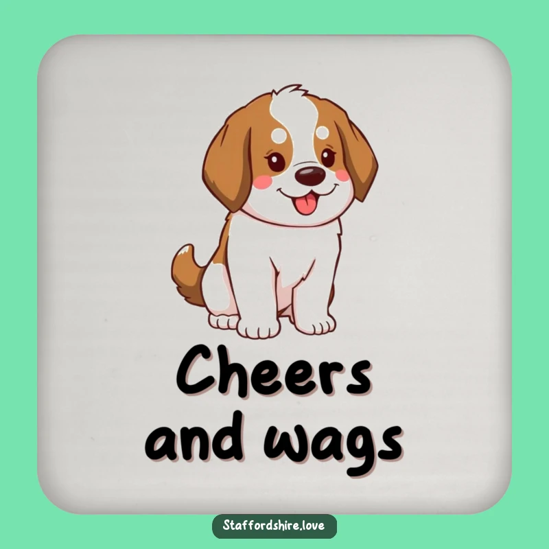 Funny Saint Bernard Coasters: Protect Surfaces with Energy, Set of Hilarious Funny Gifts