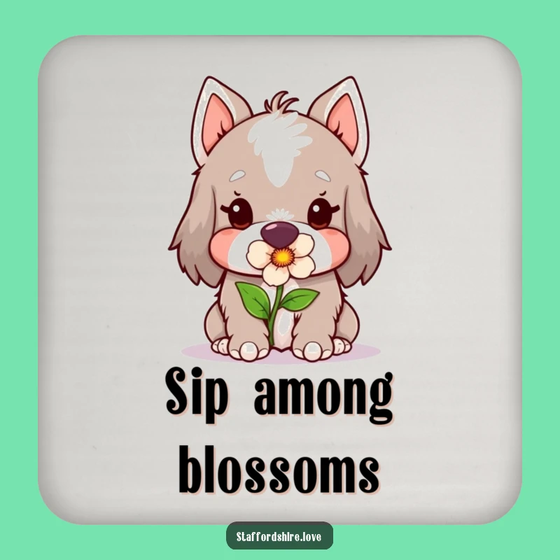 Funny Kawaii Staffordshire Coasters: Protect Surfaces with Sweet Flower Charm