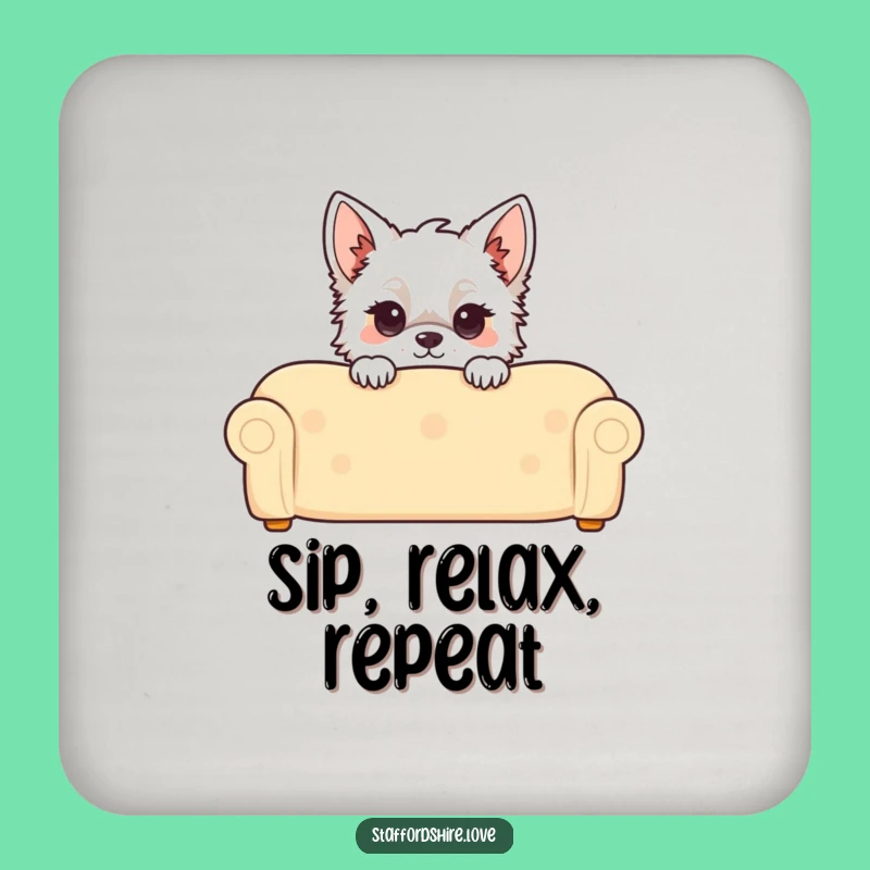 Funny Kawaii Staffordshire Coasters: Protect Surfaces with Peeking Charm