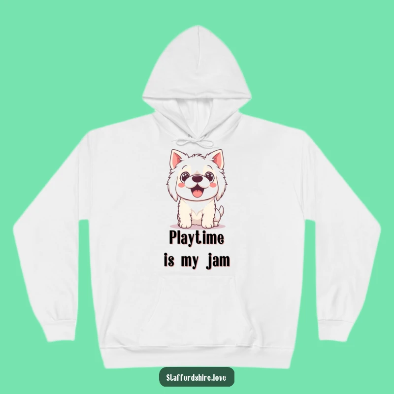 Funny Kawaii Staffordshire Hoodie - Cozy Playful Pup, Best Funny Gift for Dog Lovers