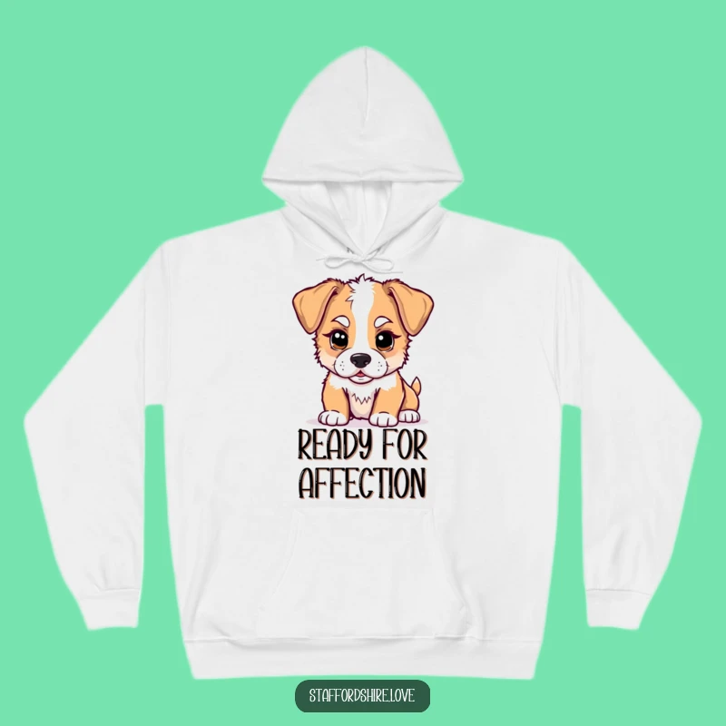 Funny Kawaii Staffy Puppy Nudge Hoodie: Cozy and Comical Dog Lover Gift