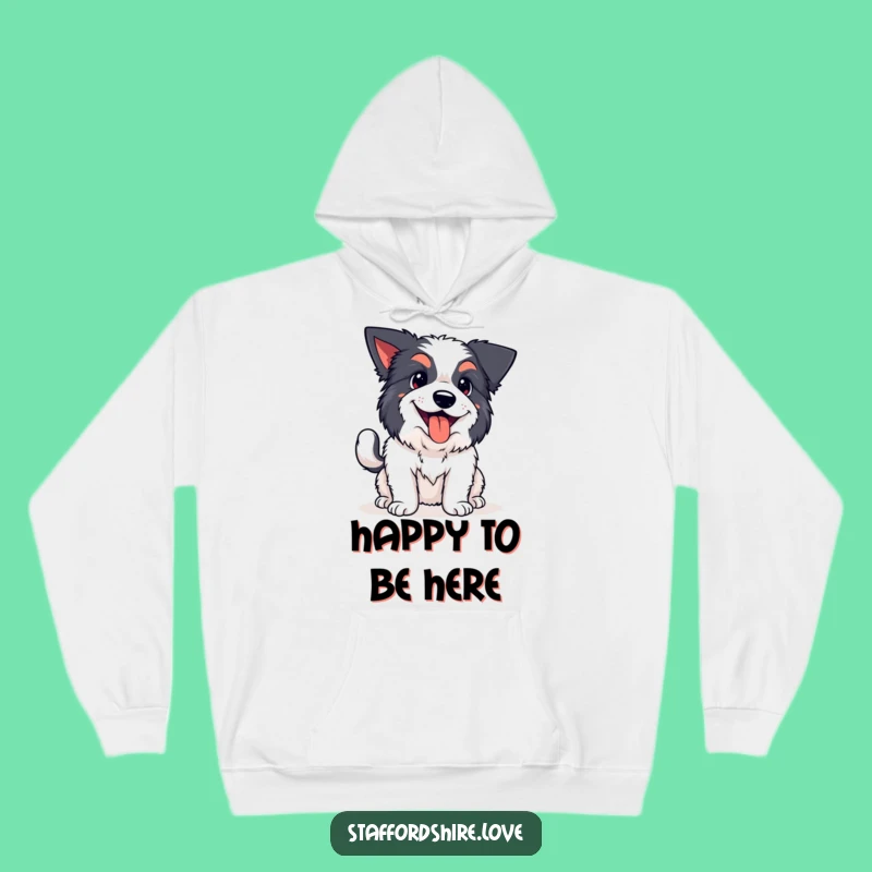 Funny Kawaii Staffy Wagging Tail Hoodie: Cozy and Comical Dog Lover Apparel