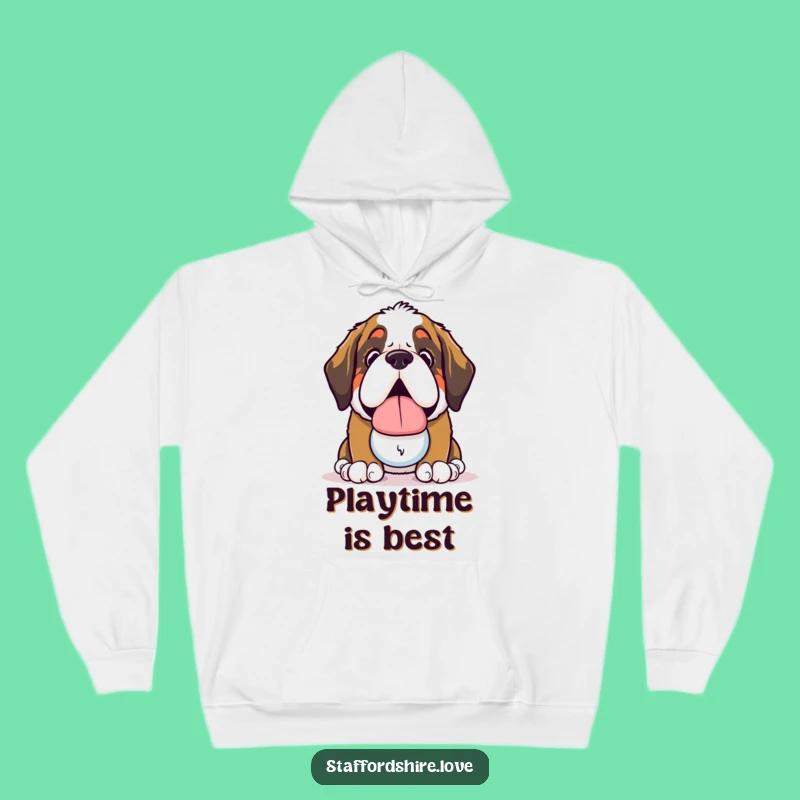 Funny Saint Bernard Slobbery Toy Hoodie: Cozy Up with Canine Affection!