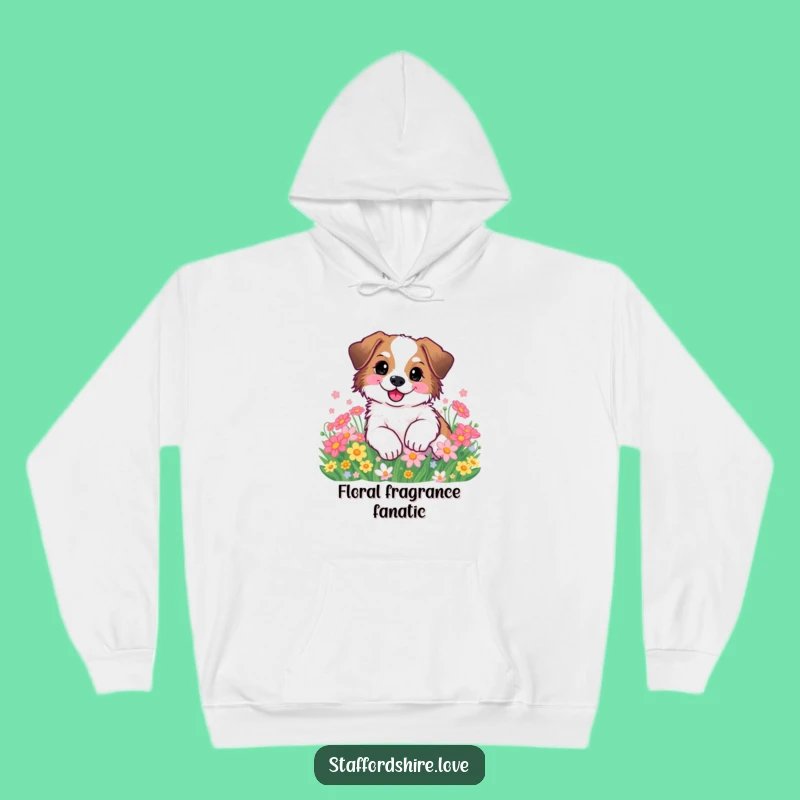 Funny Staffy Flower Roll Hoodie: Cozy Adorable Dog Gift