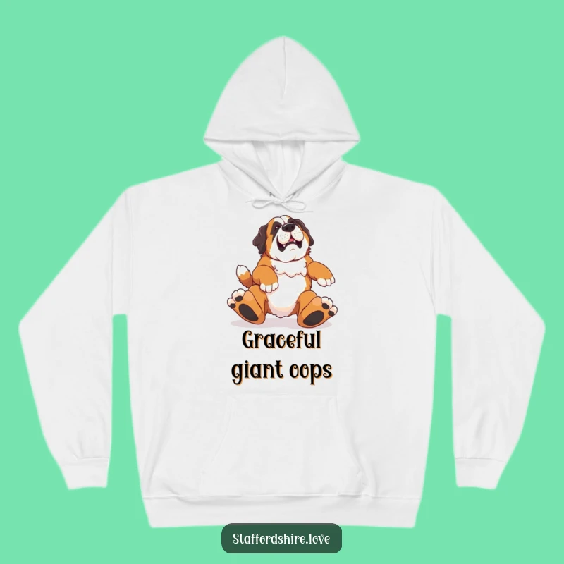 Funny Saint Bernard Tripping Hoodie: Stay Cozy with This Hilarious Dog Lover's Gift