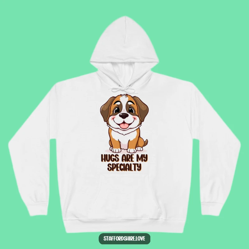 Cozy Funny Saint Bernard Nudge Hoodie: Wrap Yourself in Warmth!