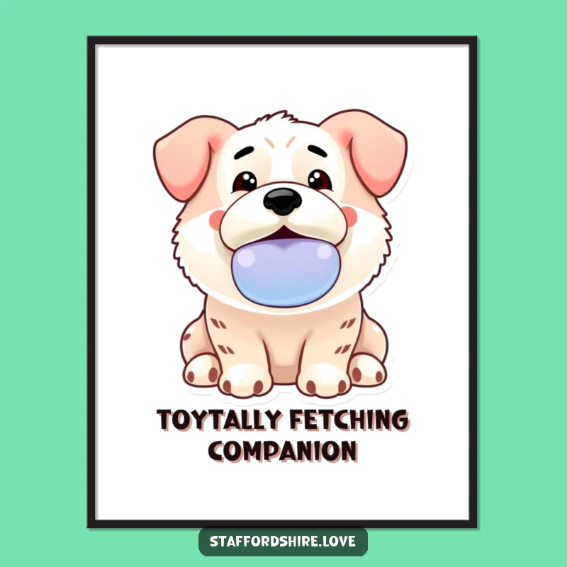 Free Printable Wall Art: Slobbery Toy Staffordshire Decor Downloadable Art Decor