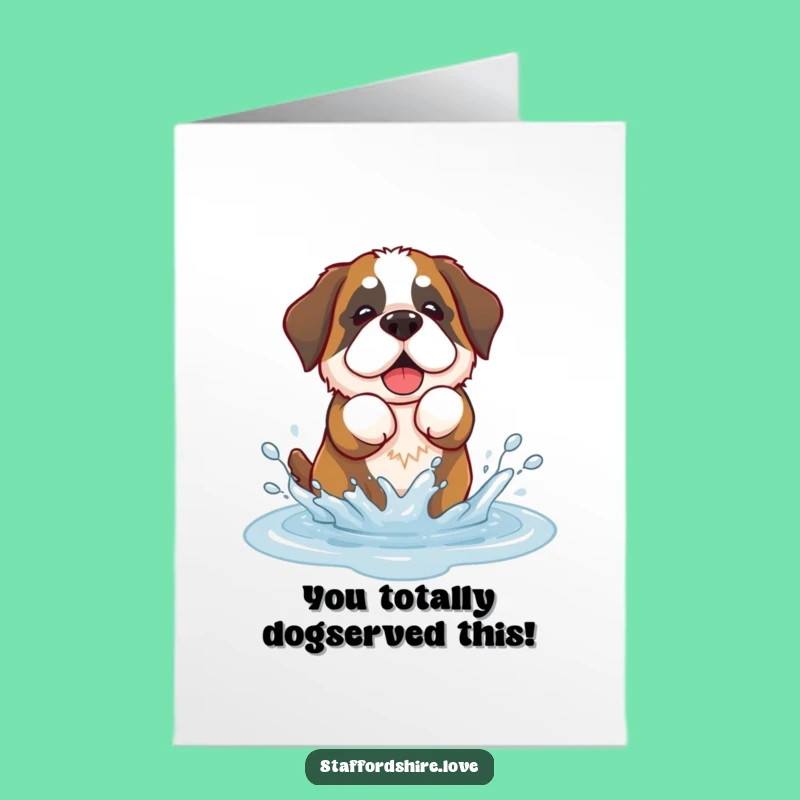 Puddle Jumper Free Printable Congrats Card: Saint Bernard Gift