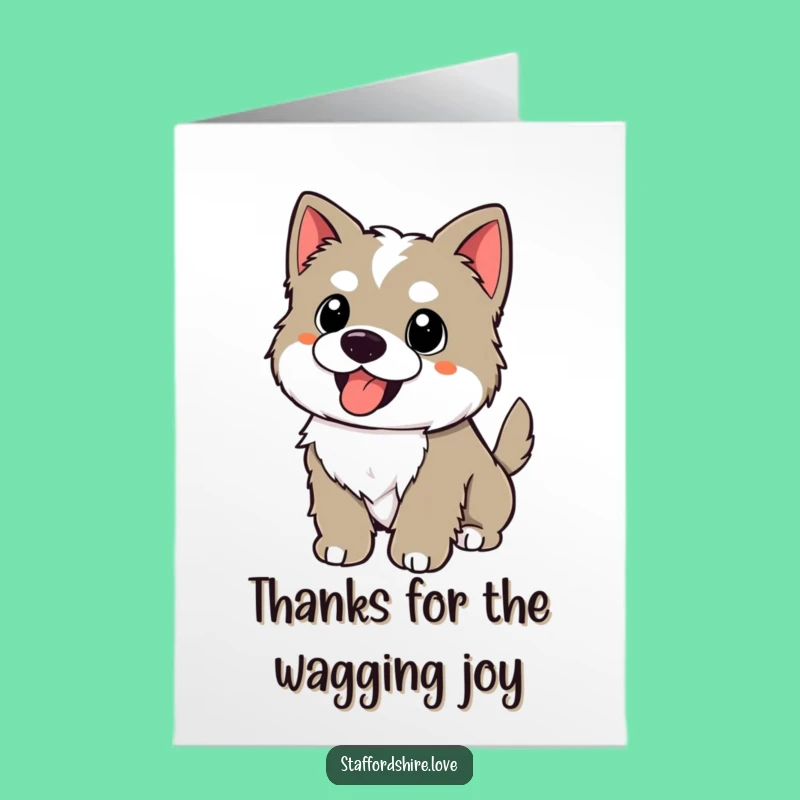 Free Printable Thank You Card: Puppy's Joyful Thanks, Hilarious DIY Downloadable Gift