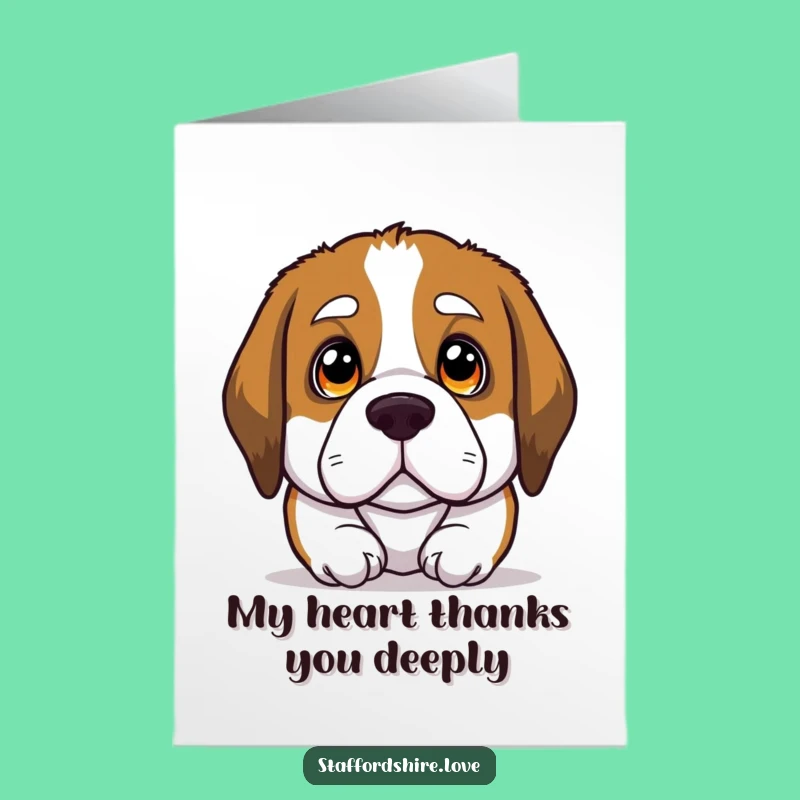 Free Printable Thank You Card: Puppy's Soulful Thanks - Funny Downloadable Gift