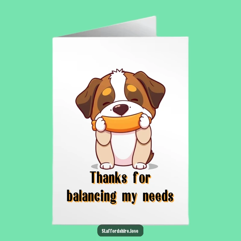 Free Printable Thank You Card: Talented Saint Bernard, Funny Downloadable Gift for Appreciating Skills