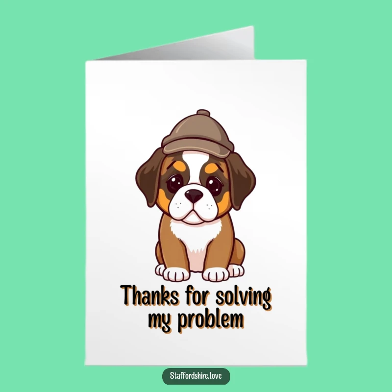 Free Printable Thank You Card: Detective Puppy Investigates Kindness - Funny Downloadable Gift