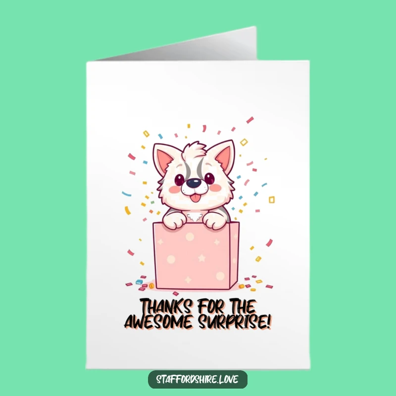 Free Printable Thank You Card: Staffordshire's Exuberant Gift Box Gratitude!