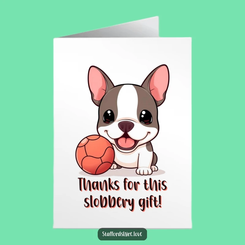 Free Printable Thank You Card: Kawaii Staffy Ball Thanks, Playful Downloadable Gift
