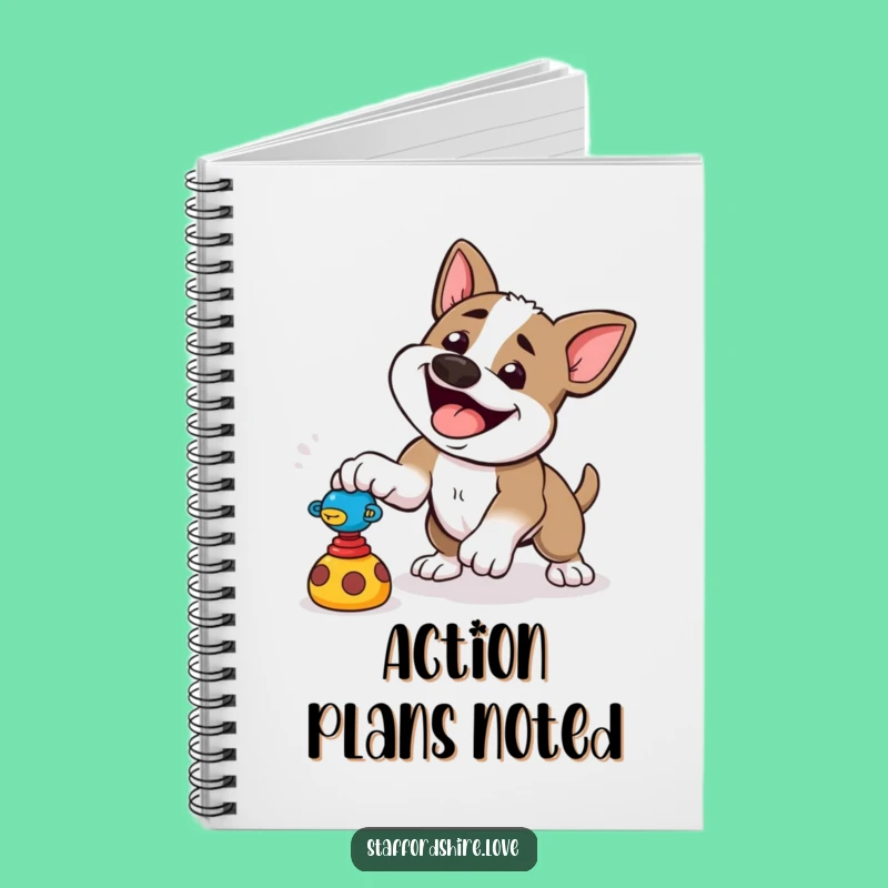 Funny Pounce Staffy Notebook: Playful Ideas, Energetic Journaling, Funny!