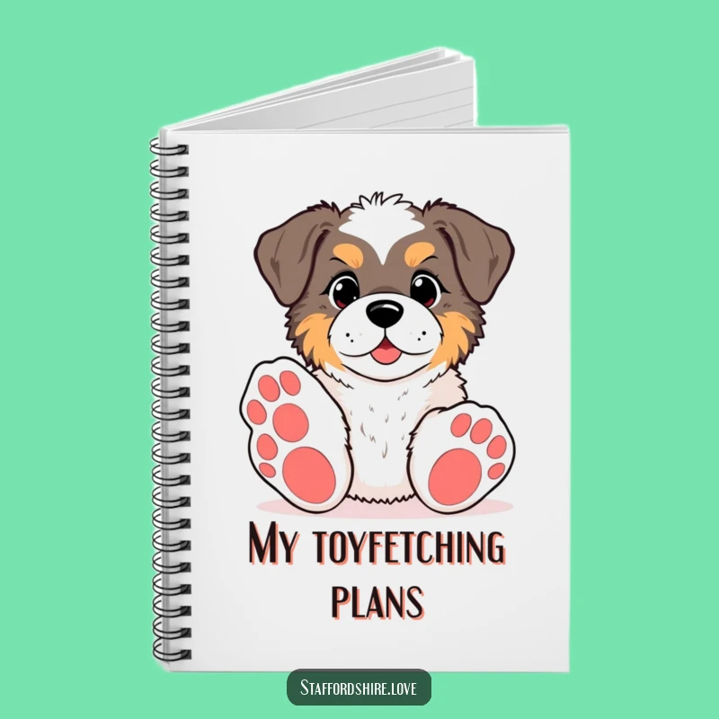 Funny Kawaii Staffy Paws Notebook: Hilarious Journal for Playful Thoughts