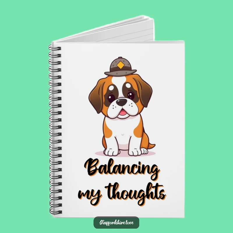 Funny Saint Bernard Hat Balance Notebook: Jot Down Ideas with Style!