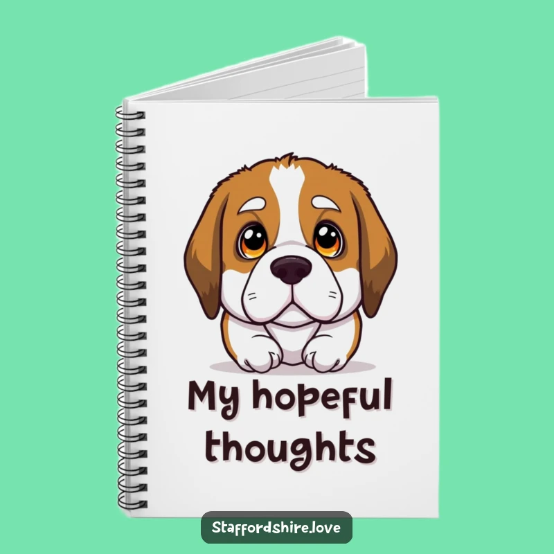Funny Soulful Eyes Notebook - Heartwarming Saint Bernard Journal Gift
