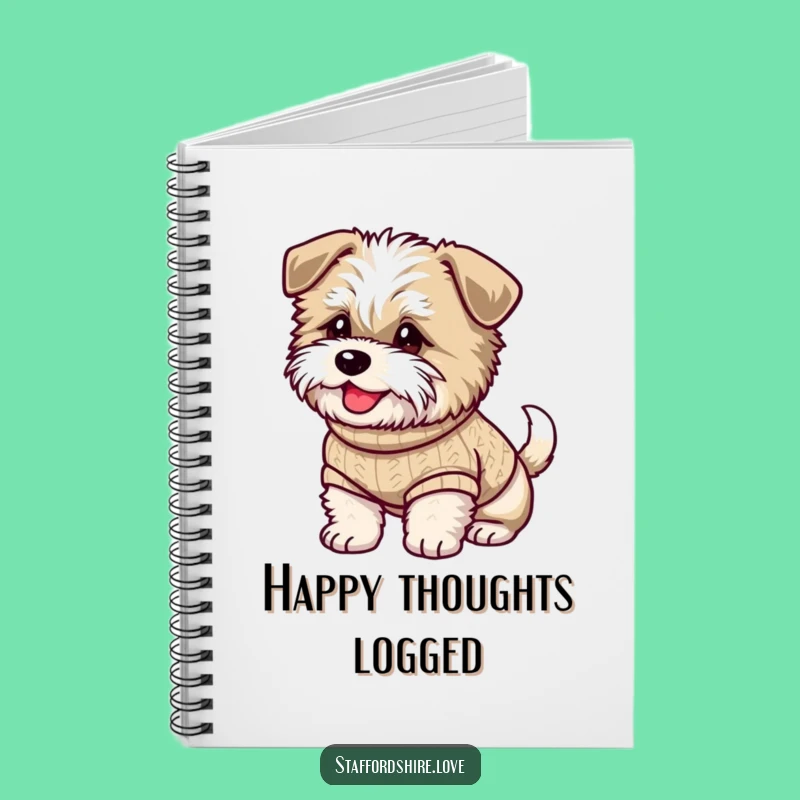 Funny Staffy Notebook: Sweater Style, Happy Ideas, a Cheerful Funny Dog Gift