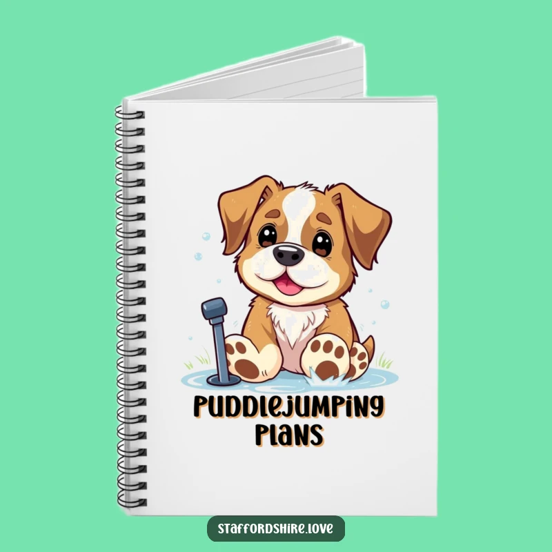Funny Staffy Paws Sprinkler Notebook: Hilarious Dog Journal Gift