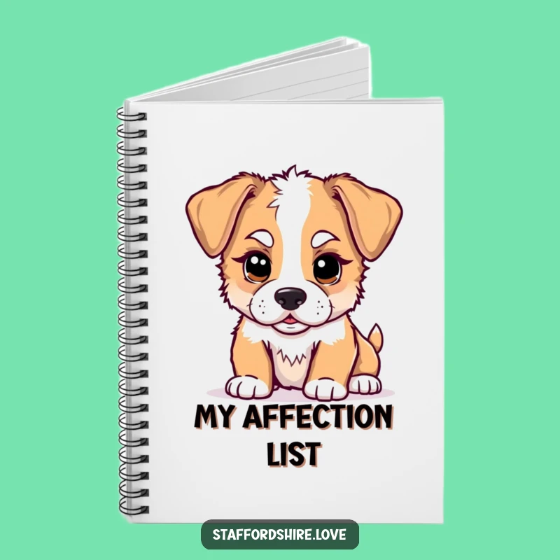 Funny Kawaii Staffy Puppy Nudge Notebook: Hilarious Journal for Dog Thoughts