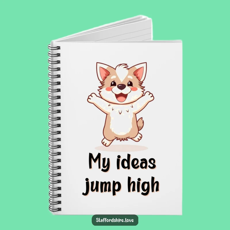 Funny Kawaii Staffordshire Notebook: Jot Down Ideas with Happy Jumps