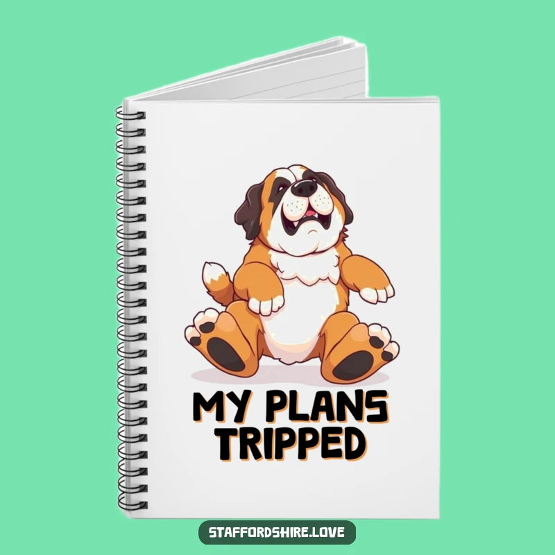 Funny Saint Bernard Tripping Notebook: Jot Down Ideas with This Hilarious Dog Lover's Gift