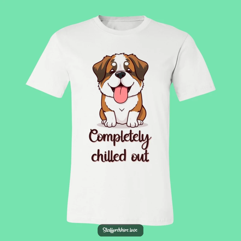 Funny Saint Bernard Relaxed T-Shirt: Happy Sigh Tongue for a Comfy, Hilarious Gift