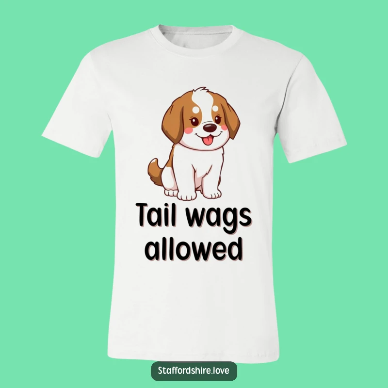 Funny Saint Bernard T-Shirt: Tail Wagging Fun, Comfy & Energetic, Ideal Funny Gift