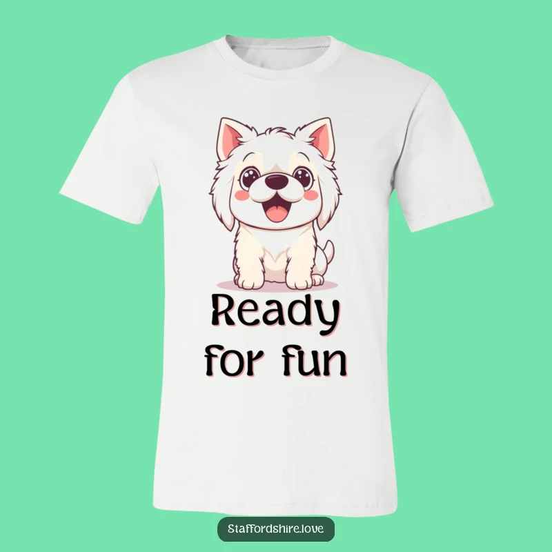Funny Kawaii Staffordshire T-Shirt - Playful Dog's Wide Eyes, Ideal Funny Gift