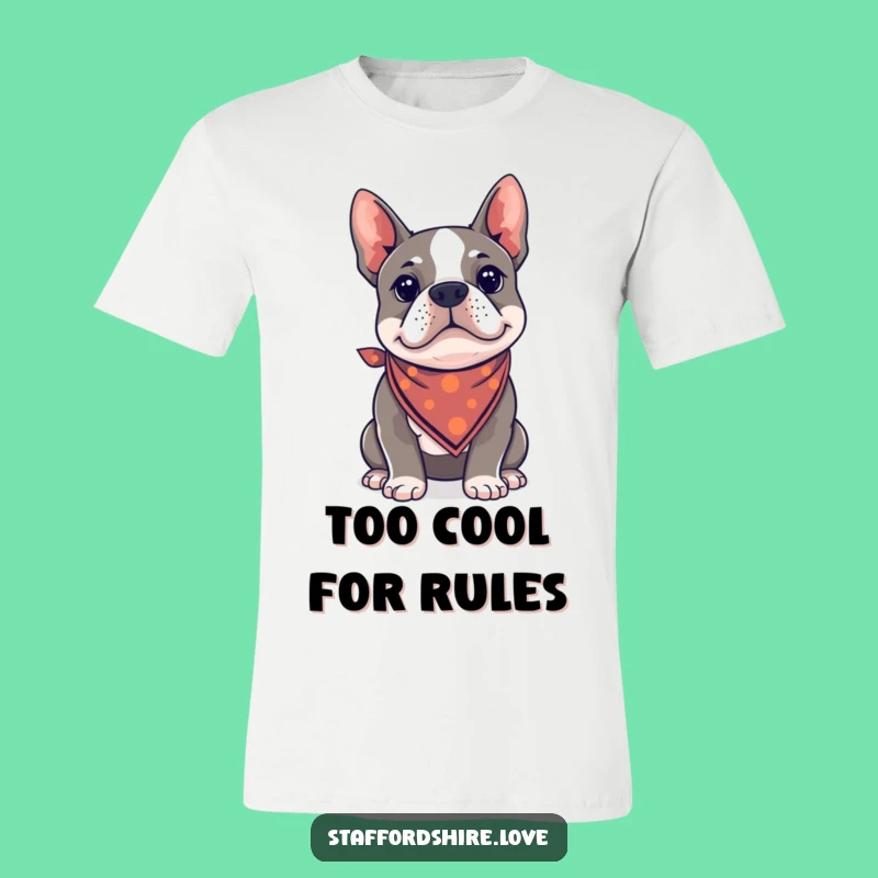 Funny Kawaii Staffie Bandana T-Shirt - Stylish Dog Tee, Ideal Funny Gift!