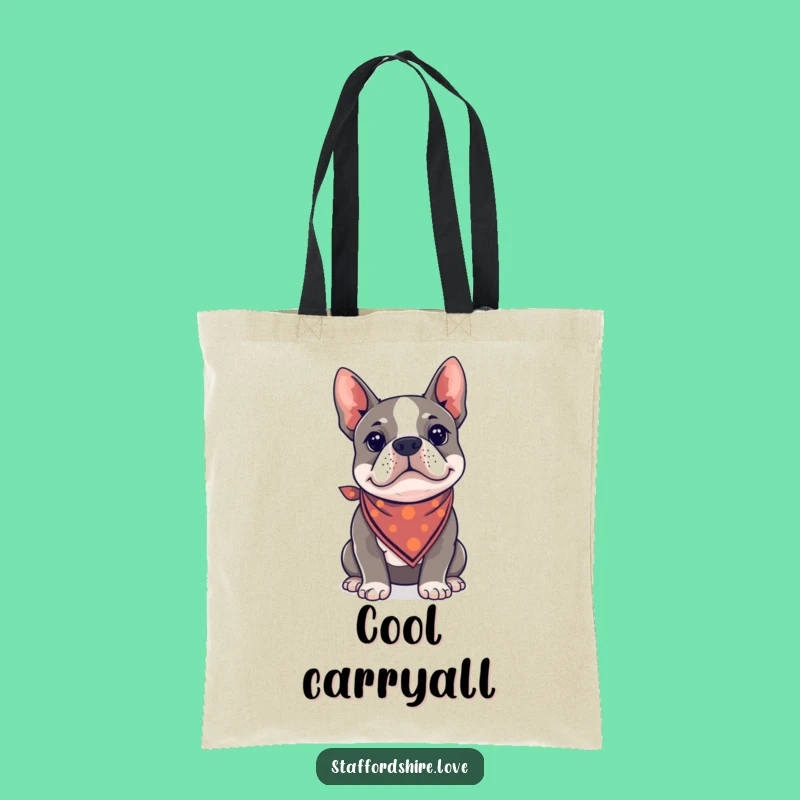 Funny Kawaii Staffie Bandana Tote Bag - Stylish Accessory, Perfect Funny Gift!