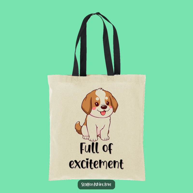 Funny Saint Bernard Tote Bag: Energetic Companion, Carry Your Goods with Flair, Great Funny Gift