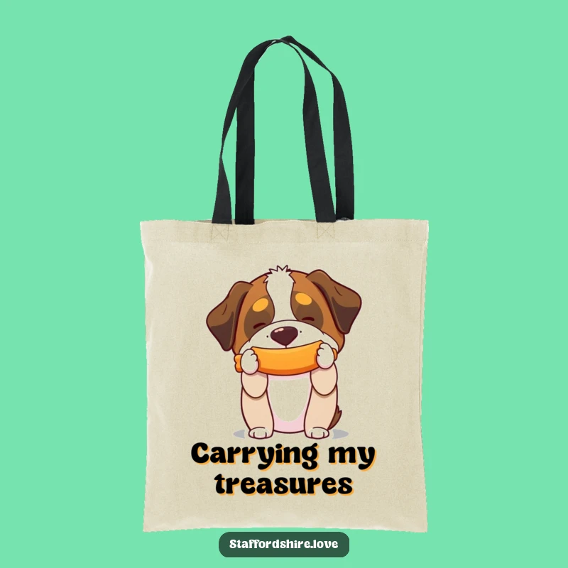 Funny Saint Bernard Toy Balancing Tote Bag: Carry Your Essentials with This Hilarious Dog Accessory